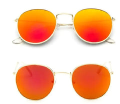 Women's Classic Round Metal Sunglasses