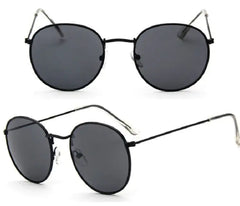 Women's Classic Round Metal Sunglasses