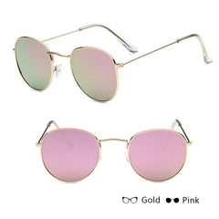 Women's Classic Round Metal Sunglasses