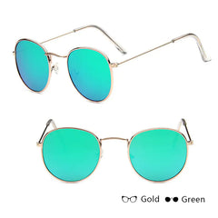 Women's Classic Round Metal Sunglasses